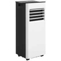 HOMCOM Ar Condicionado Portátil 3 em 1 9000 BTU Arrefecedor Ventoinha Desumidificador 24,1 L/Dia com 2 Velocidades 25m² Branco