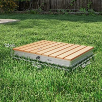 Outsunny Kit de Duche de Jardim Portátil Duche Exterior de Chão Altura Ajustável até 4 m para Campismo Piscina Praia 70,5x55x7,5 cm Madeira(m-3)
