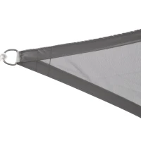 Outsunny Toldo vela Triangular 4x4x4 metros Toldo tipo Sombrilla Parasol Triángulo de Poliéster para Jardín Playa Camping Color Gris(m-3)