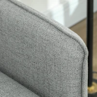 HOMCOM Modern Two Seater Sofa, Button Tufted Loveseat with Cushions and Steel Legs for Living Room, Guest Room, Grey(m-8)