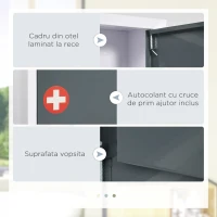 Kleankin Dulapior Medicamente – Montat pe Perete, 3 Nivele(m-6)