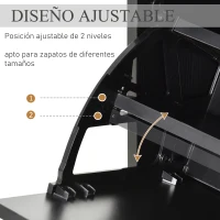 HOMCOM Armario de Zapatos Zapatero Moderno con 3 Cajones Capacidad de 18 Pares de Zapatos para Pasillo 60x26x124 cm Negro(m-6)