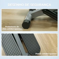 SPORTNOW Mini Step Máquina de Step Compacta com Bandas de Resistência Monitor LCD Pedais Antiderrapantes e Ajustáveis em Altura 41x30,5x18,5 cm Cinza(m-8)