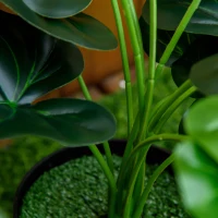 HOMCOM 5ft Artificial Tree, Indoor Fake Eucalyptus with White Tender Tips and Pot, for Home, Office, and Living Room Decor(m-9)