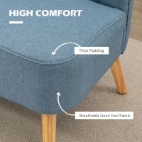 HOMCOM Sofa w wyglądzie lnianym(m-4)