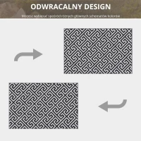 Outsunny Dywan na zewnątrz, Dywan z plastiku odpornego na wodę 152 x 243 cm(m-6)