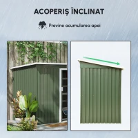 Outsunny magazie pentru scule de gradina, 280x130x172cm, Verde deschis(m-8)