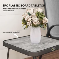 Outsunny Three-Piece Metal Frame Garden Seating Set - Grey(m-5)