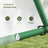 Outsunny Stalowa pergola do pnączy w kształcie A nie rdzewiejąca, do roślin pnących 101x133x227 cm, Zielona(m-6)