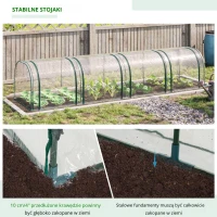 Outsunny Szklarnia z folii z drzwiami, grządka wczesna, stal PVC(m-7)