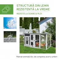 PawHut cotet de exterior, acoperis impermeabil 160x75x80cm(m-8)