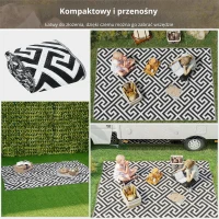 Outsunny Dywan na zewnątrz, Dywan z plastiku odpornego na wodę 152 x 243 cm(m-4)