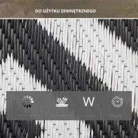 Outsunny Dywan na zewnątrz, Dywan z plastiku odpornego na wodę 152 x 243 cm(m-5)