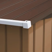 Outsunny Casuta Gradina Fier Galben 277×191×192 cm – Magazie Spatioasa(m-10)