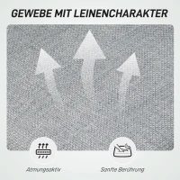 HOMCOM Armloser Bürostuhl, gepolstert, höhenverstellbar, drehbar, rollbar, Grau(m-5)