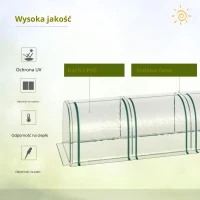 Outsunny Szklarnia z folii z drzwiami, grządka wczesna, stal PVC(m-5)