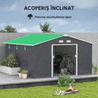 Outsunny Magazie Unelte Otel Galvanizat 3,4×3,82×2 m – Impermeabila & Anti‑rugina(m-8)