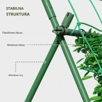 Outsunny Stalowa pergola do pnączy w kształcie A nie rdzewiejąca, do roślin pnących 101x133x227 cm, Zielona(m-7)