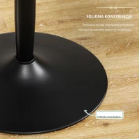 HOMCOM Stół do jadalni, Okrągły stół kuchenny, Antypoślizgowy stół do jadalni dla 2 osób(m-5)