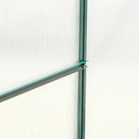 Outsunny Szklarnia, Treibhaus, z Oknem Dachowym, Drzwi Przesuwne, Transparentny, Poliwęglan+Aluminium, 190 x 252 x 201cm(m-10)