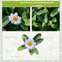 Outsunny 12 sztuk ściana ze sztucznych roślin tworzywo sztuczne 50 cm x 50 cm x 5 cm(m-4)