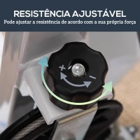 HOMCOM Máquina de Step Stepper Fitness em Casa com Tela LCD Alça e Pedais Antiderrapantes para Ginásio 55x44x108 cm Azul e Branco(m-6)