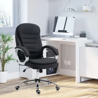 Vinsetto Comfortabele Ergonomische Draaibare Bureaustoel Zwart(m-2)