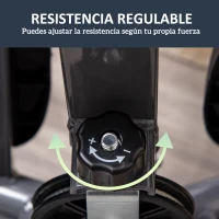 HOMCOM Máquina de Steps Mini Stepper para Fitness en Casa con Pantalla LCD y Pedales Antideslizantes 55x44x108cm Gris y Verde(m-6)