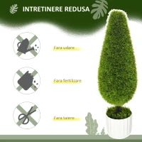 Homcom Set Plante Artificiale 90 cm – 2 Chiparosi cu Ghiveci Decorativ(m-5)