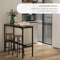 HOMCOM Stół barowy z 2 stołkami barowymi(m-5)