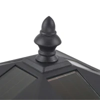 Outsunny Solar Powered Lamp Post, IP44, 15Lx15Wx120H cm-Black(m-4)