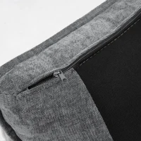 L-Shaped Corner Sofa with USB Charging Ports, Cup Holders, Ergonomic 3-Seater Sectional Couch for Apartment, 202L x 137W x 80H cm, Grey(m-7)