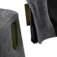 L-Shaped Corner Sofa with USB Charging Ports, Cup Holders, Ergonomic 3-Seater Sectional Couch for Apartment, 202L x 137W x 80H cm, Grey(m-12)