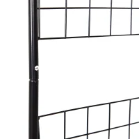 Outsunny Steel Frame Backyard Metal Pergola for Plants & Trellis Garden Arch Black(m-9)