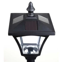 Outsunny Solar Powered Lamp Post, IP44, 15Lx15Wx120H cm-Black(m-8)