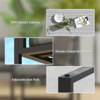 Outsunny Six Piece L Shaped Garden Furniture Set with 3 Loveseats - Grey(m-8)