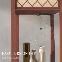 HOMCOM Three-Shelf Standing Lamp - Brown/White(m-5)