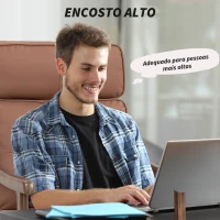 HOMCOM Poltrona de Sala de Estar Estofada em PU com Estrutura de Madeira Almofadas Acolchoadas Poltrona de Leitura 63,5x83x105 cm Marrom(m-4)
