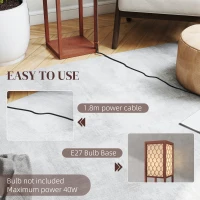 HOMCOM Three-Shelf Standing Lamp - Brown/White(m-7)