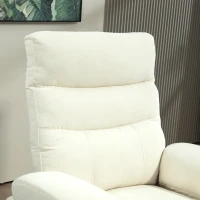 HOMCOM Fauteuil de massage fauteuil relax électrique avec fonction inclinable vibration chauffage, télécommande inclus, crème(m-8)