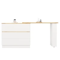 Multifunctional Bar Cabinet with Sliding Glass Doors, Versatile Storage, 360° Rotating Bar Table for Dining Room, 90L x 120W x 100H cm, White(m-14)