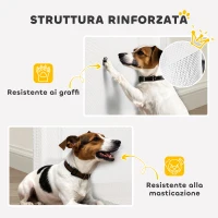 PawHut Cancellino per Cani Piccoli Estensibile 0-140x86.5 cm e Retrattile con Blocco Automatico, Bianco(m-5)