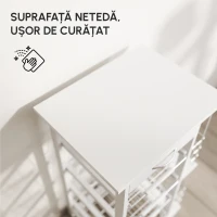 HOMCOM carucior de bucatarie, 47x37x83 cm, alb(m-7)