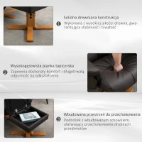 Fotel do masażu HOMCOM z podnóżkiem fotel relaksacyjny fotel telewizyjny nachylenie 145° sztuczna skóra brązowy 80 x 86 x 99 cm(m-5)