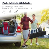 Outsunny 3x3(m) Pop Up Gazebo, Foldable Party Tent with Wave Edge and Carry Bag, Height Adjustable Festival Camping Canopy for Garden Outdoor, Blue(m-5)