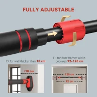 SPORTNOW Pull Up Bar, for 92-120cm Doorways, No Screws, Maximum load 200kg(m-4)