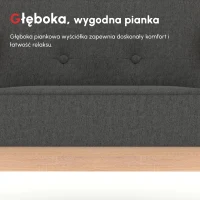 HOMCOM Fotel wypoczynkowy Fotel Lounge Krzesło Tapicerowane Z Podłokietnikami Drewniany Stelaż Len  64,5 X 70 X 70 cm Szary(m-5)