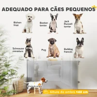 PawHut Barreira para Cães Retráctil 0-140 cm Porta para Cães Pequenos Extensível Barreira de Segurança para Animais de Estimação 146x9x86,5 cm Cinza(m-9)
