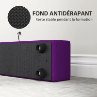 SPORTNOW Poutre gymnastique pliable 240 cm en velours, poutre d'équilibre avec fond antidérapant, pour enfants et adultes, violet(m-6)