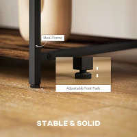 HOMCOM TV Unit for TVs up to 60 Inches, Industrial TV Stand with Storage Shelves, Entertainment Centre for Living Room, Bedroom(m-5)